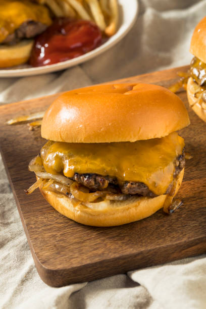istock Homemade Oklahoma Fried Onion Cheeseburgers 994518288