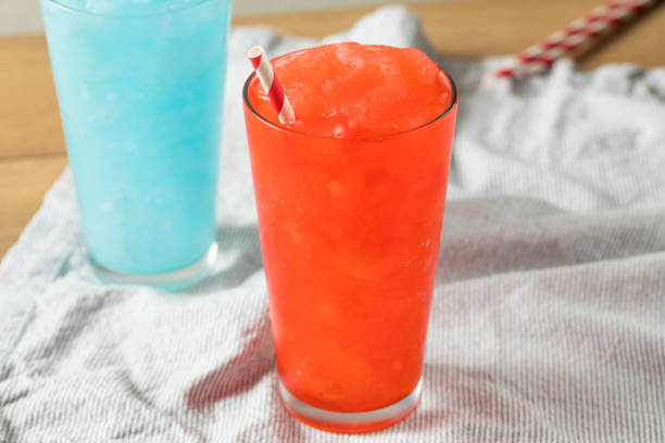 istock Frozen Red and Blue Slushies 994518584