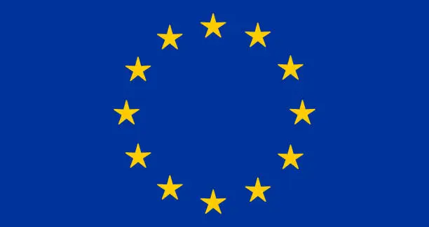 Vector illustration of EU Flag Design Icon