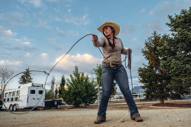 istock Utah  cowgirl with lasso 994525408