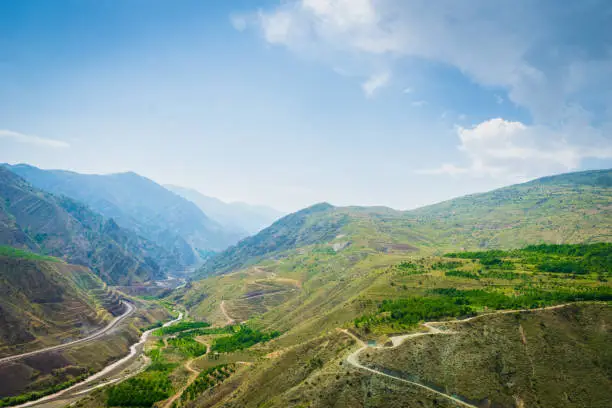 Photo of Mountain landscape of Alamut mountain range in Alamut region