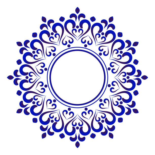 декоративный круглый - doily lace circle floral pattern stock illustrations