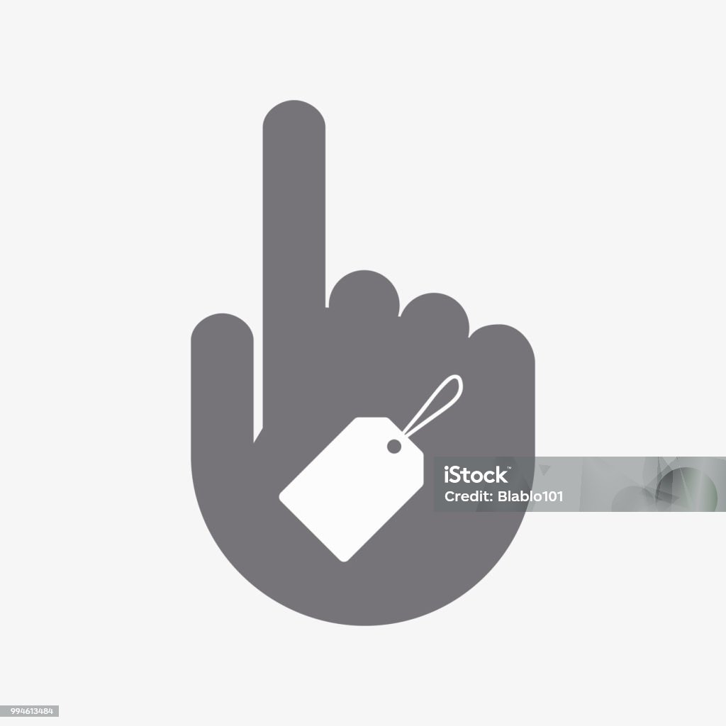 Handing Vector Label Isolated Pointing Hand With A Label Stock Illustration - Download Image ...