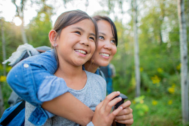 istock Mother And Daughter In Forest 994642612