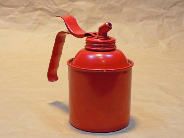 istock Little, red, retro styled oil can 994645260