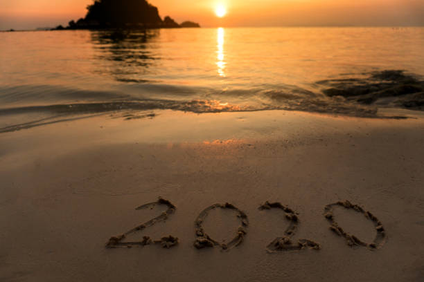 Happy New Year 2020 on Beach