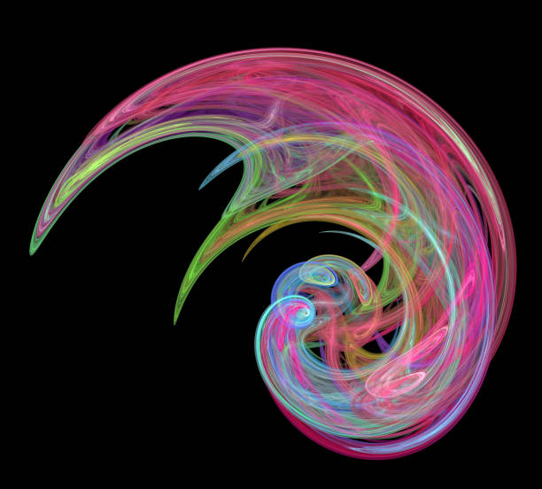 istock image of one Digital Fractal on Black Color 994710278