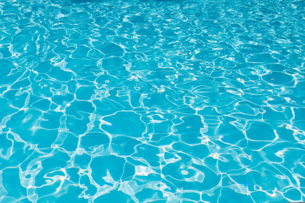 istock Blue and bright water surface and ripple wave with sun reflection in swimming pool 994710318