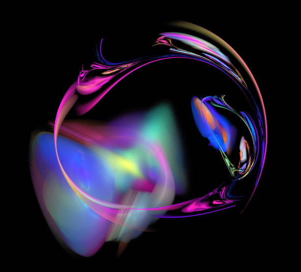 istock image of one Digital Fractal on Black Color 994710712