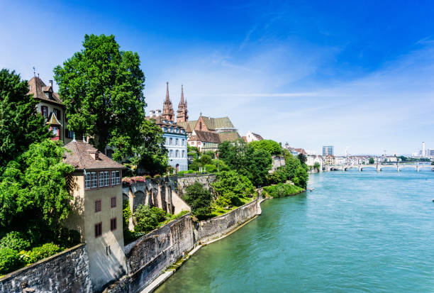 istock BASEL, SWITZERLAND - June 16, 2017: Rhine river in Basel, Switzerland 994713222