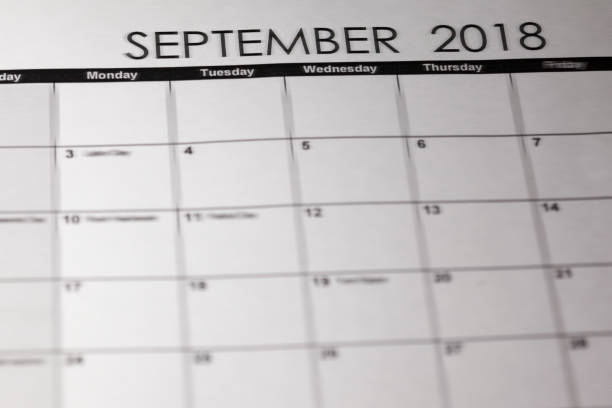 istock Simple September 2018 calendar. Week starts from Sunday. 994740520
