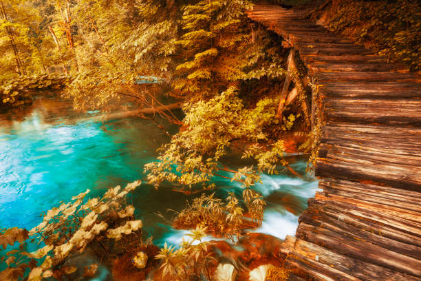 beautiful waterfalls in Plitvice Lakes National Park, Croatia