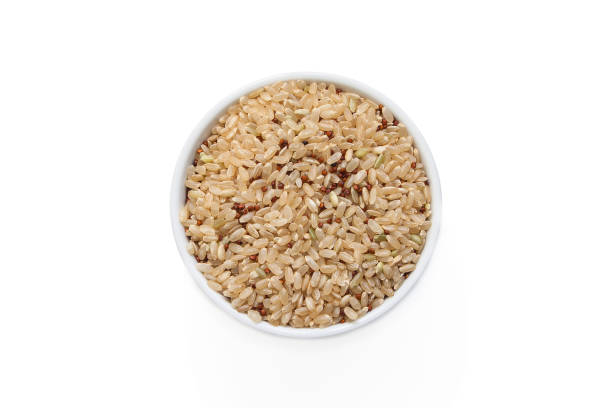 quinua y el arroz de arriba - dishware brown rice rice variation fotografías e imágenes de stock