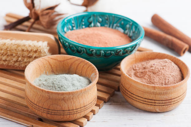 istock Red and blue cosmetic moroccan clay 994753434