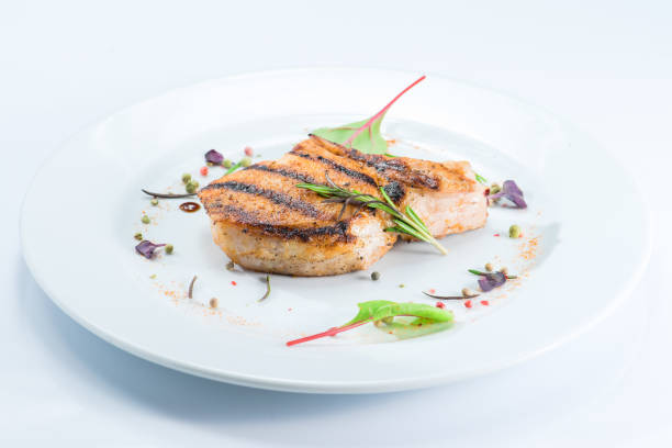 istock cooked pork steak at a white plate 994764858