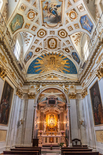 spoletos katedral, kapell av den heliga ikonen (umbrien, italien) - spoleto bildbanksfoton och bilder