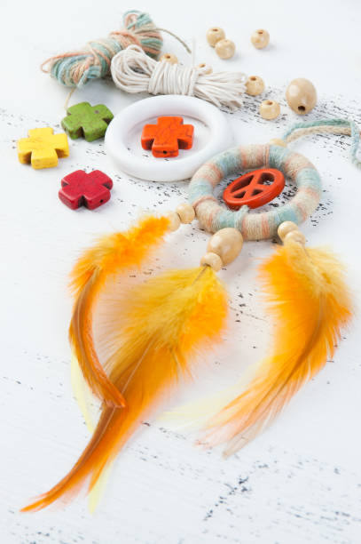 istock Bright dream catcher with an orange peace sign 994786410