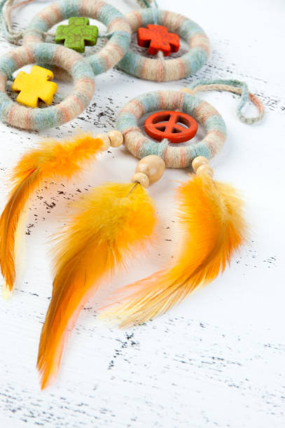 istock Bright dream catcher with an orange peace sign 994789334