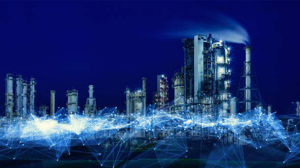 istock Smart factory concept. Communication network. INDUSTRY4.0 994789462