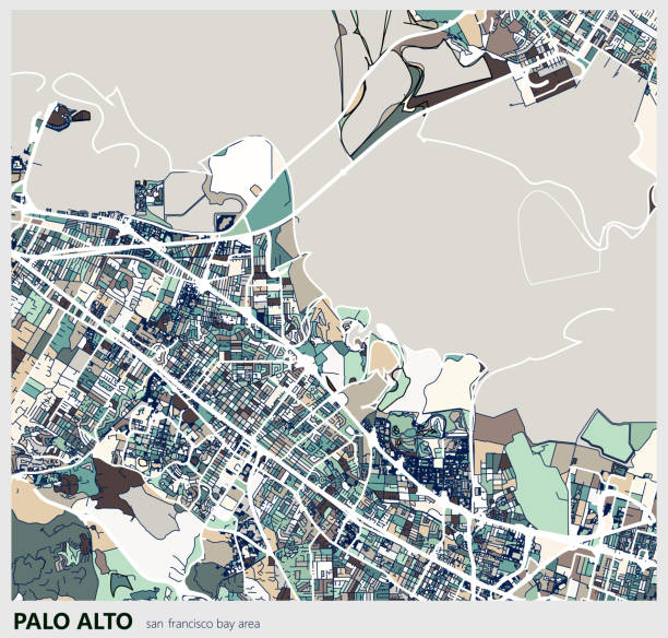 digital art map background,Palo alto city