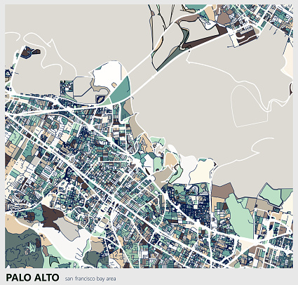 digital art map background,Palo alto city