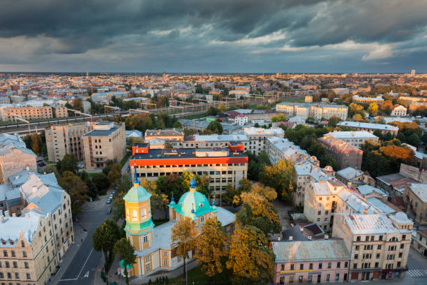 istock Aerial panorama of Riga 994804426
