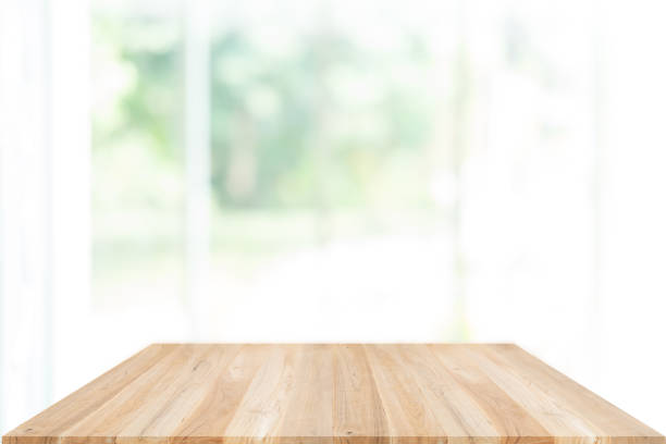 istock Empty wooden table and window room interior decoration background, product montage display,can be used for display or montage your products.Mock up for display of product. 994820388