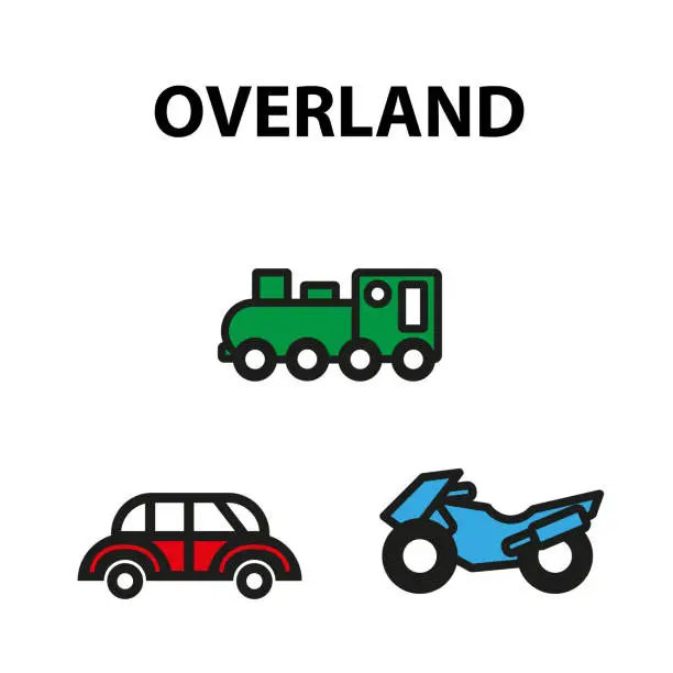 Vector illustration of Kids Vehicles - Overland