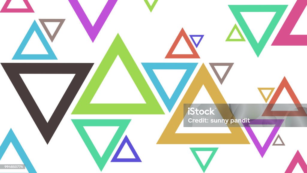 Triangle Design Simple Triangles Design Stock Illustration - Download Image Now - Art ...