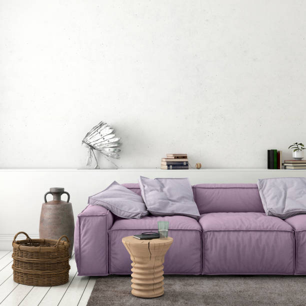 istock Modern Nordic interior with sofa and lots of details 994854148