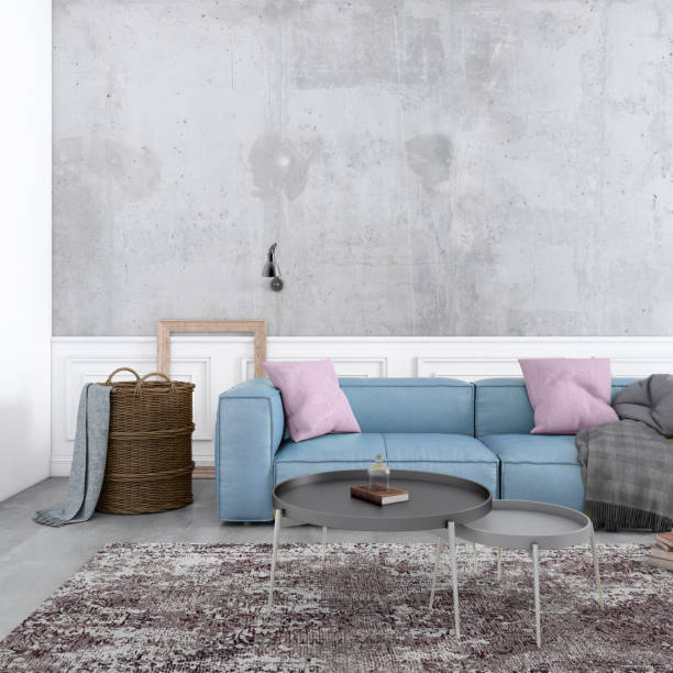 istock Modern Nordic interior with sofa and lots of details 994854194