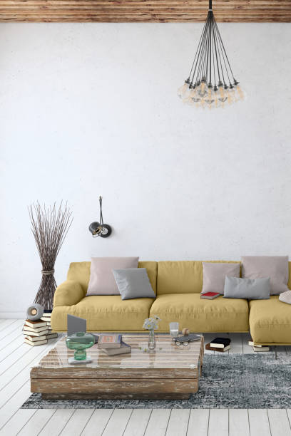 istock Modern Nordic interior with sofa and lots of details 994854256