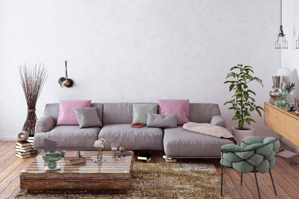 istock Modern Nordic interior with sofa and lots of details 994854260