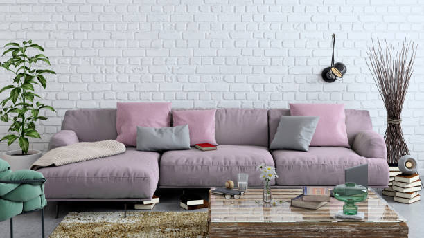 istock Modern Nordic interior with sofa and lots of details 994854264