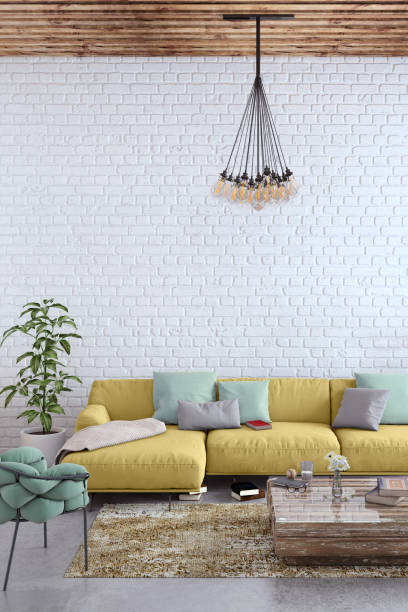 istock Modern Nordic interior with sofa and lots of details 994854266