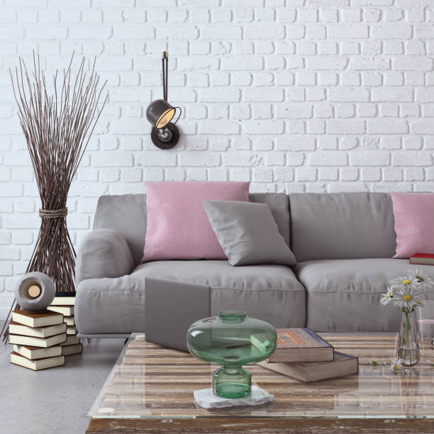 istock Modern Nordic interior with sofa and lots of details 994854268