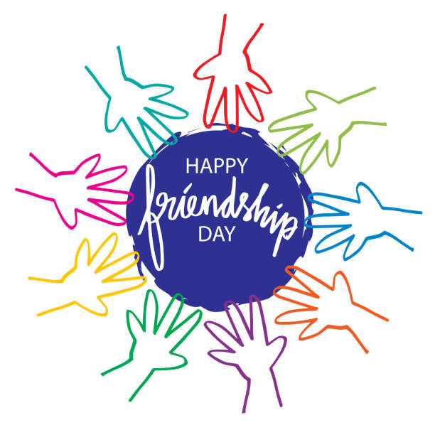 istock Happy Friendship Day. Hand lettering poster 994864030