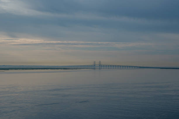 istock oresund bridge in Denmark during sunrise seen from curiseship 994884430