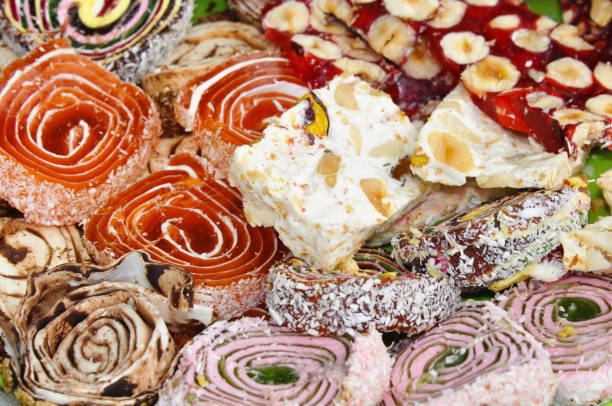 istock Sweet and delicious Turkish delight with nuts and chocolate 994884526