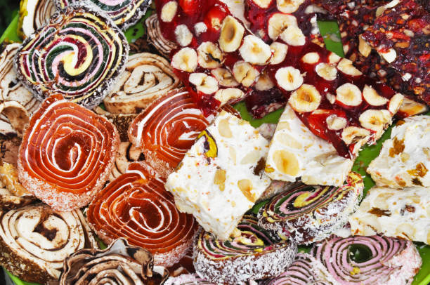 istock Sweet and delicious Turkish delight with nuts and chocolate 994884532