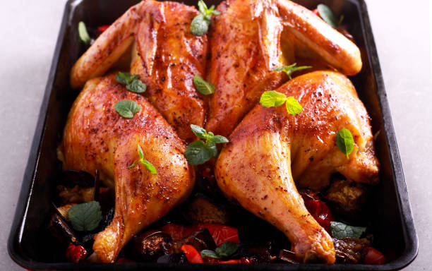 istock Roast chicken with vegetables and mint 994914660