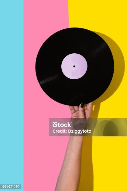 Play That Music Stock Photo - Download Image Now - Record - Analog Audio, Plastic, Disk