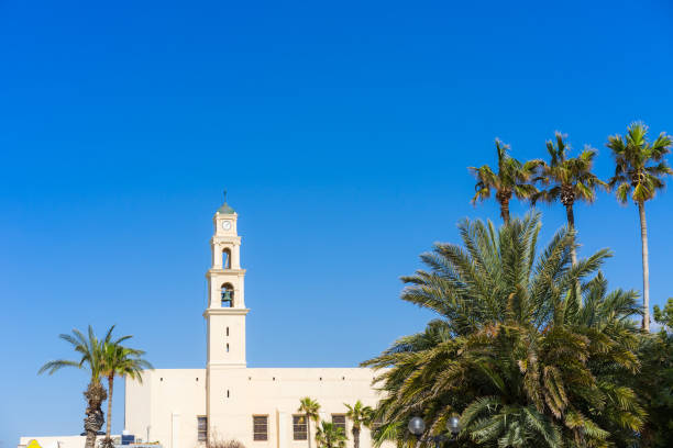 istock An old tower in Jaffa with palm trees in the background 994933996