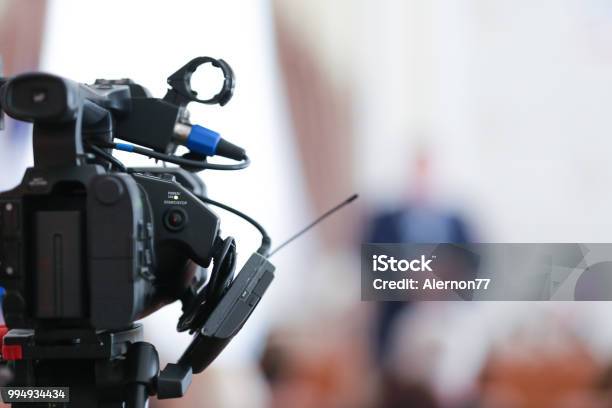 Video Television Camera Film Equipment Stock Photo - Download Image Now - Interview - Event, Home Video Camera, Movie
