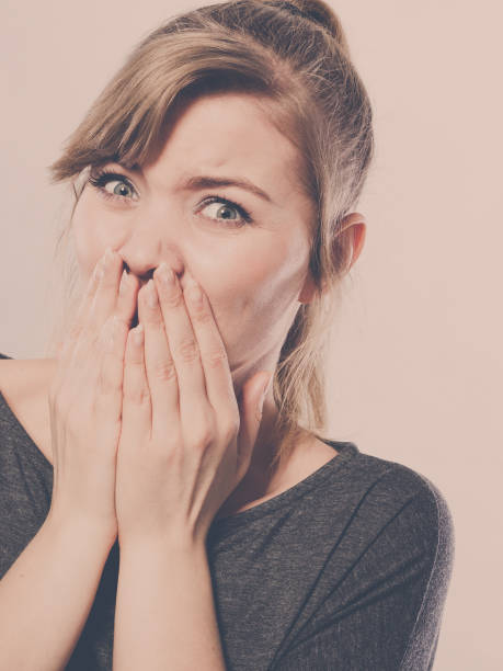 istock Nervous lady expressing fear. 994948478