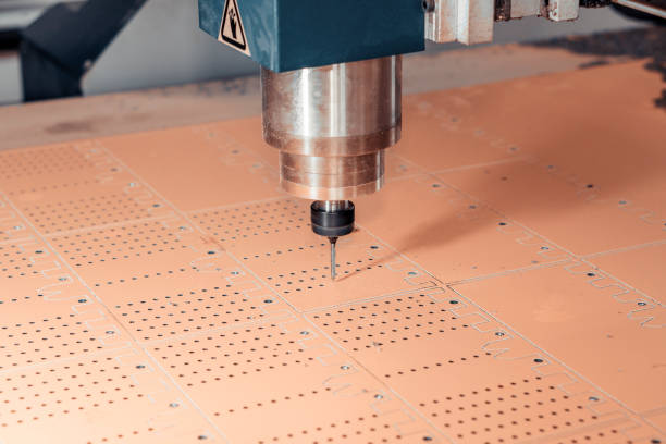 istock Work on a CNC machine. Closeup of a spindle at high speed. 994951582