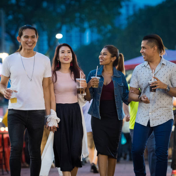 istock Friends enjoying a local night market 994979208