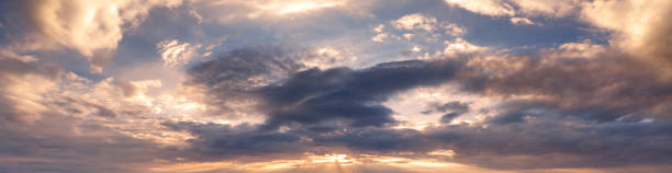 istock Blue and orange Sunset sky with clouds. 994999856