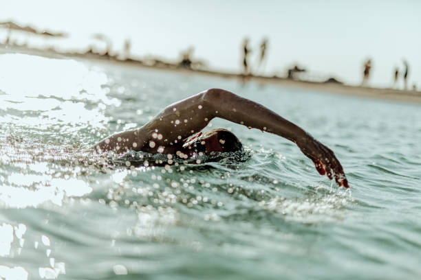 istock Man swimming on the Crete Island 995002288