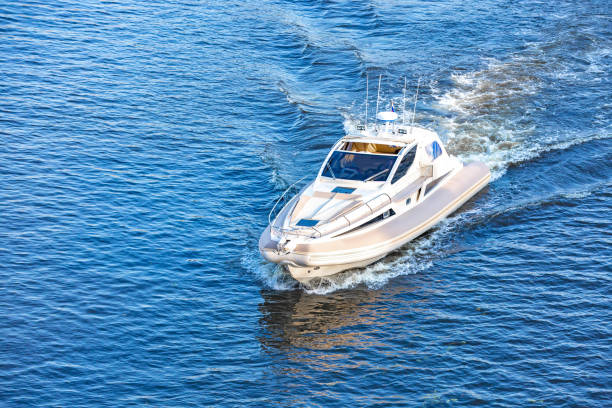 istock Indoor motor boat on the river. Rest on the river by boat 995005134